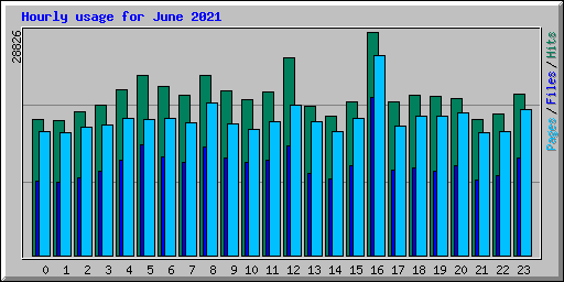 Hourly usage for June 2021