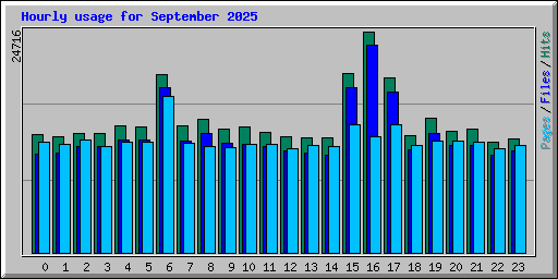 Hourly usage for September 2025